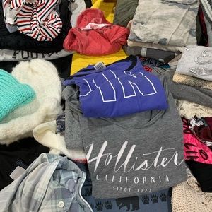 45 pieces of clothes shirts sz s,m&l